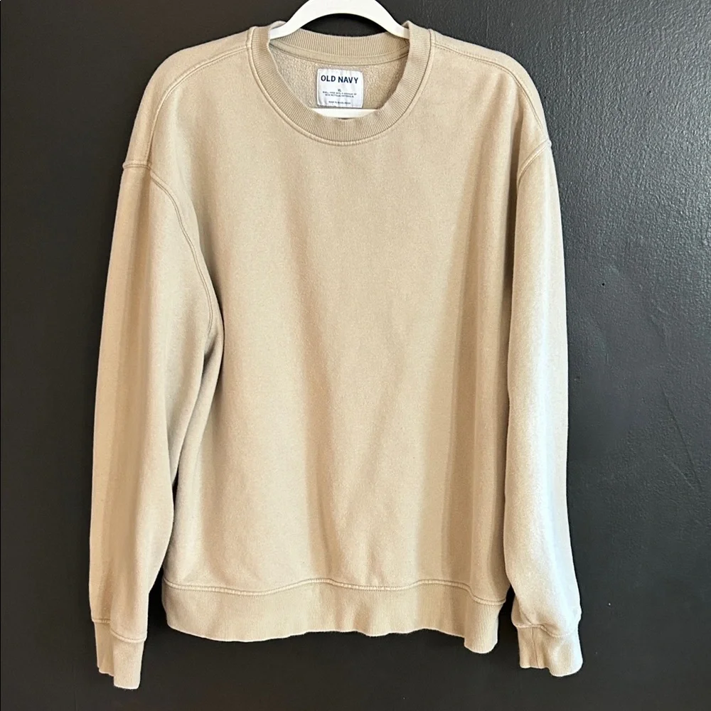 Old Navy Tan Crewneck Sweatshirt Size XL - Picture 1 of 7